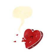 retro cartoon kissing heart