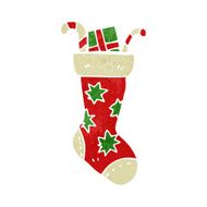 retro cartoon christmas stockings
