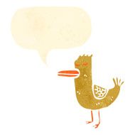 retro cartoon quacking duck
