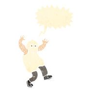 retro cartoon man in ghost costume N3