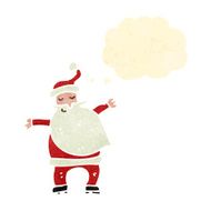 retro cartoon santa claus N11