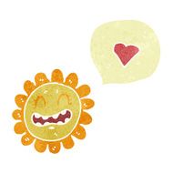 retro cartoon sunflower N5