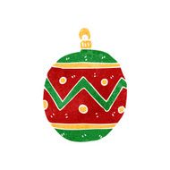 retro cartoon christmas bauble N2