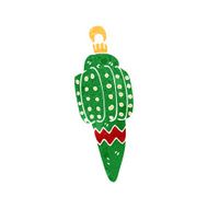 retro cartoon christmas bauble N3