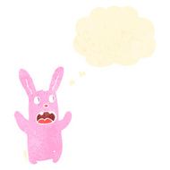 cartoon spooky pink bunny rabbit