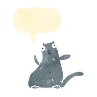 funny fat cat retro cartoon
