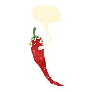 retro cartoon red hot chili pepper N2