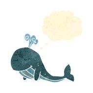 retro cartoon whale N2