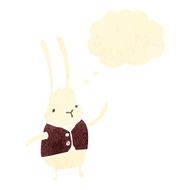 retro cartoon rabbit in waist coat