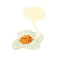 happy fried egg retro cartoon N2