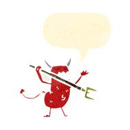 retro cartoon little devil N8
