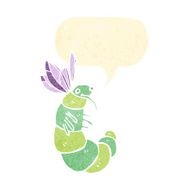 fat retro cartoon butterfly