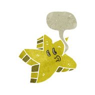 retro cartoon talking star