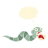 retro cartoon funny snake