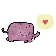 cartoon elephant in love