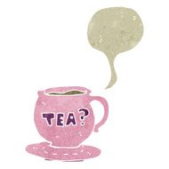 retro cartoon cup of tea N3