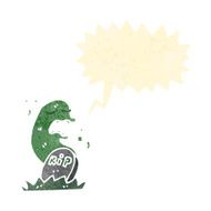 cartoon ghost rising from grave N50