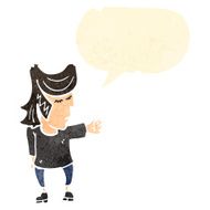 retro cartoon cool guy pointing