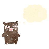 cartoon tired little bear
