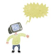 cartoon man with TV head