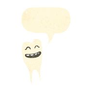 retro cartoon grinning tooth