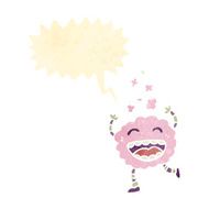 retro cartoon cloud character