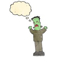 retro cartoon frankenstein monster