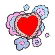 heart decorative cartoon