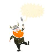 retro cartoon viking N3
