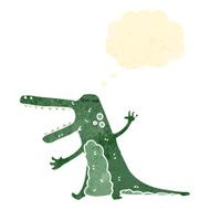 retro cartoon crocodile N2