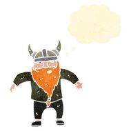 happy retro cartoon viking