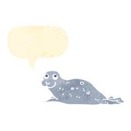 retro cartoon seal pup