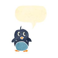 retro cartoon little penguin N7
