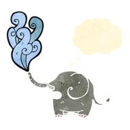 cartoon elephant blowing water N3