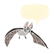 retro cartoon halloween bat