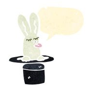retro cartoon rabbit in hat