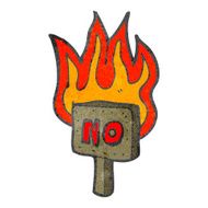 retro cartoon no sign post