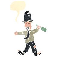 cartoon drunk man