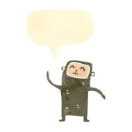 cute monkey retro cartoon