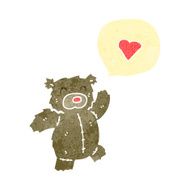 cartoon teddy bear with love heart N16