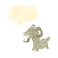 retro cartoon goat