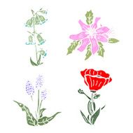 flowers retro illustration N2