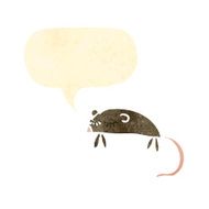 retro cartoon mouse with speech bubble N4