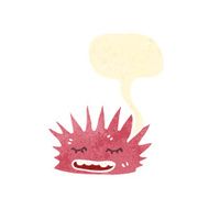 retro cartoon sea anemone