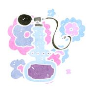 retro cartoon perfume bottle N5