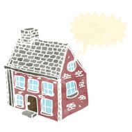 retro cartoon farmhouse