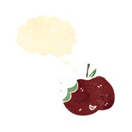 retro cartoon bitten apple N2