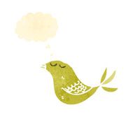 retro cartoon yellow bird N3