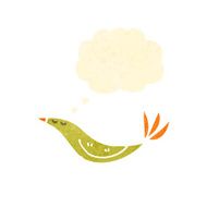 retro cartoon yellow bird N7