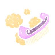retro cartoon nail brush